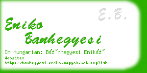 eniko banhegyesi business card